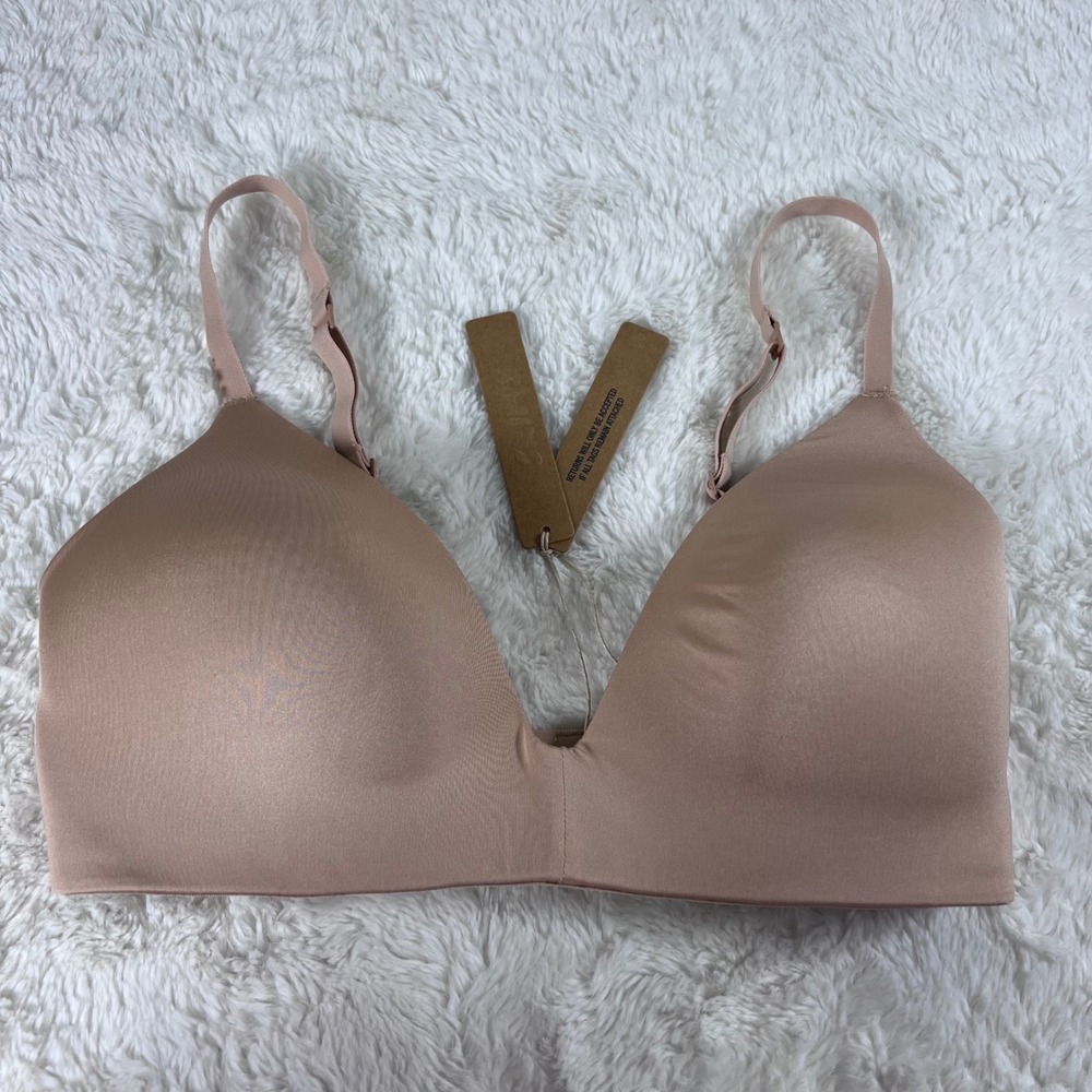 SKIMS‎ Wireless Form Lightly Lined Bra Mica Pink Tan Size 32D BR-WRL-1889 NEW - Picture 4 of 11